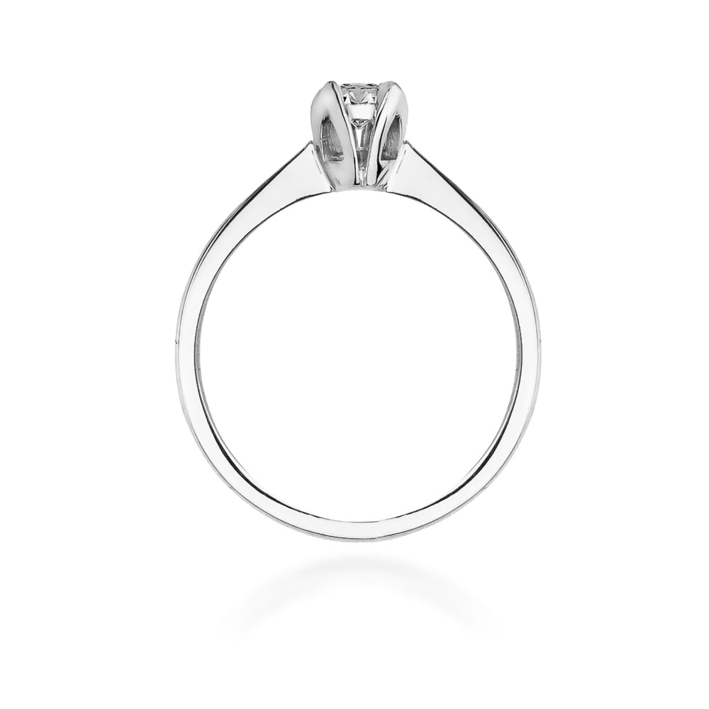Pierścionek Diament 0,10ct białe złoto 3 Pierścionek Diament 0,10ct białe złoto - obrazek 3