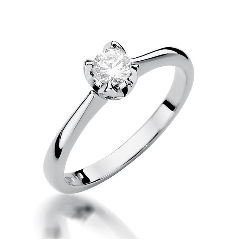 Pierścionek Diament 0,30ct białe złoto 1 Pierścionek W047 Diament 0