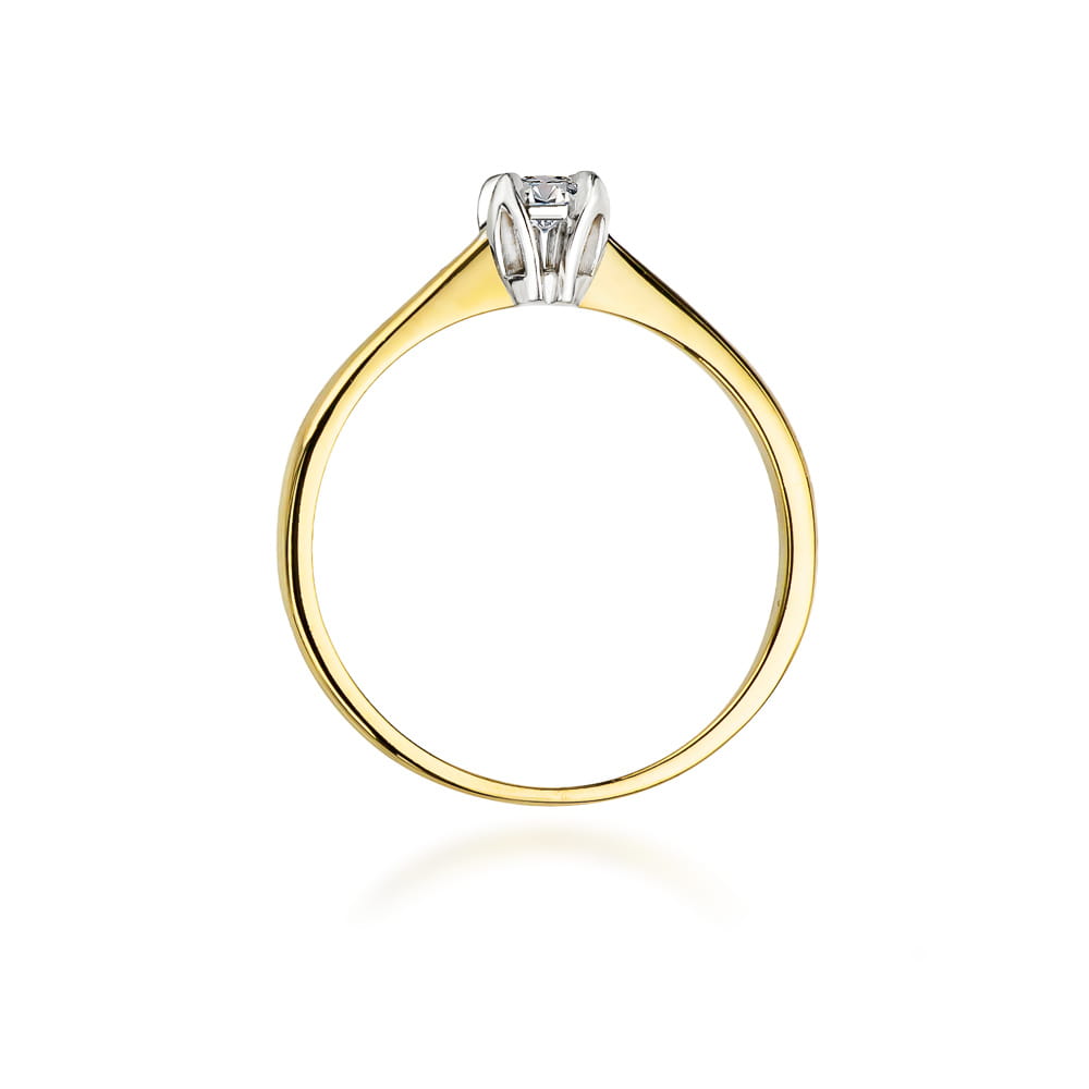 Pierścionek Diament 0,30ct żółte złoto 3 Pierścionek Diament 0,30ct żółte złoto - obrazek 3