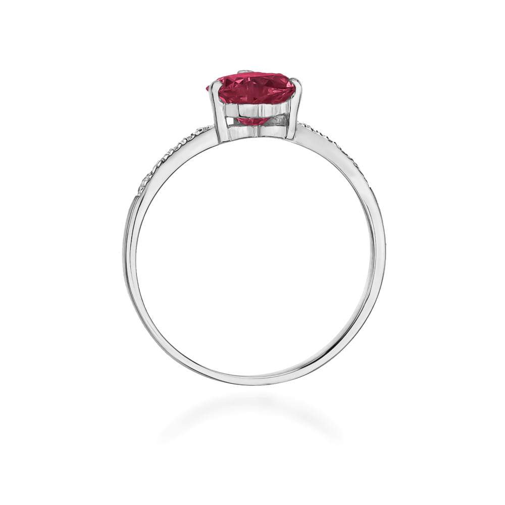 Pierścionek Rubin 1,70ct białe złoto 3 Pierścionek Rubin 1,70ct białe złoto - obrazek 3
