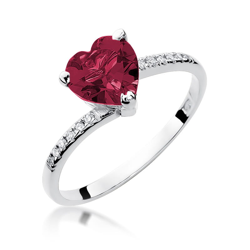 Pierścionek Rubin 1,70ct białe złoto 1 Pierścionek W050 Rubin 1