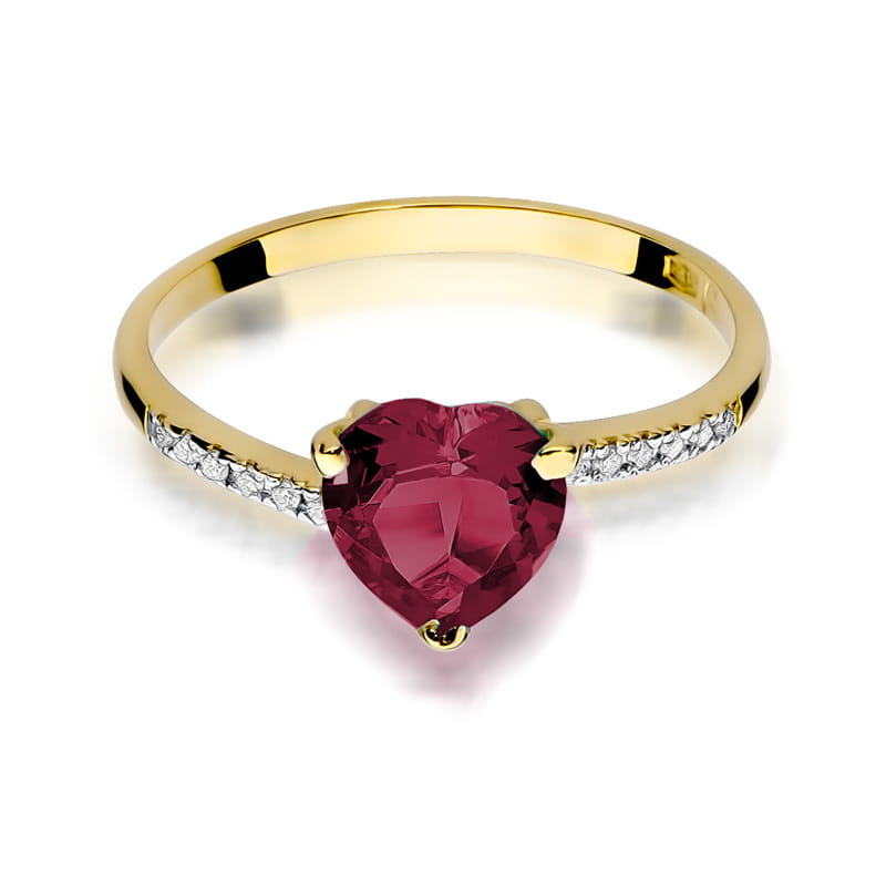 Pierścionek Rubin 1,70ct żółte złoto 2 70ct żółte złoto Jubiler Kraków BigDIAMOND