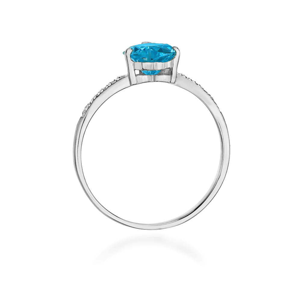 Pierścionek Topaz 1,20ct białe złoto 3 Pierścionek Topaz 1,20ct białe złoto - obrazek 3