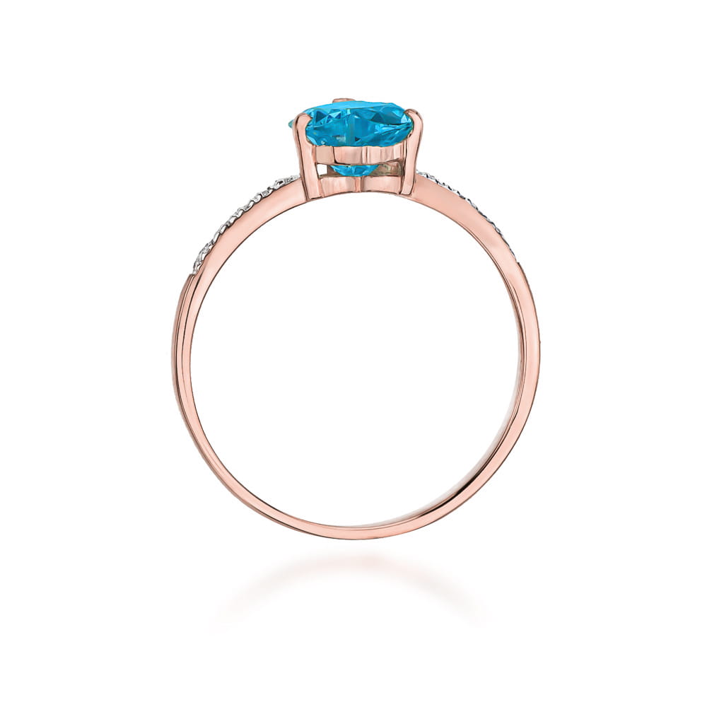 Pierścionek Topaz 1,20ct różowe złoto 3 Pierścionek Topaz 1,20ct różowe złoto - obrazek 3