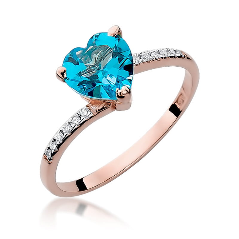 Pierścionek Topaz 1,20ct różowe złoto 1 Pierścionek W050 Topaz 1