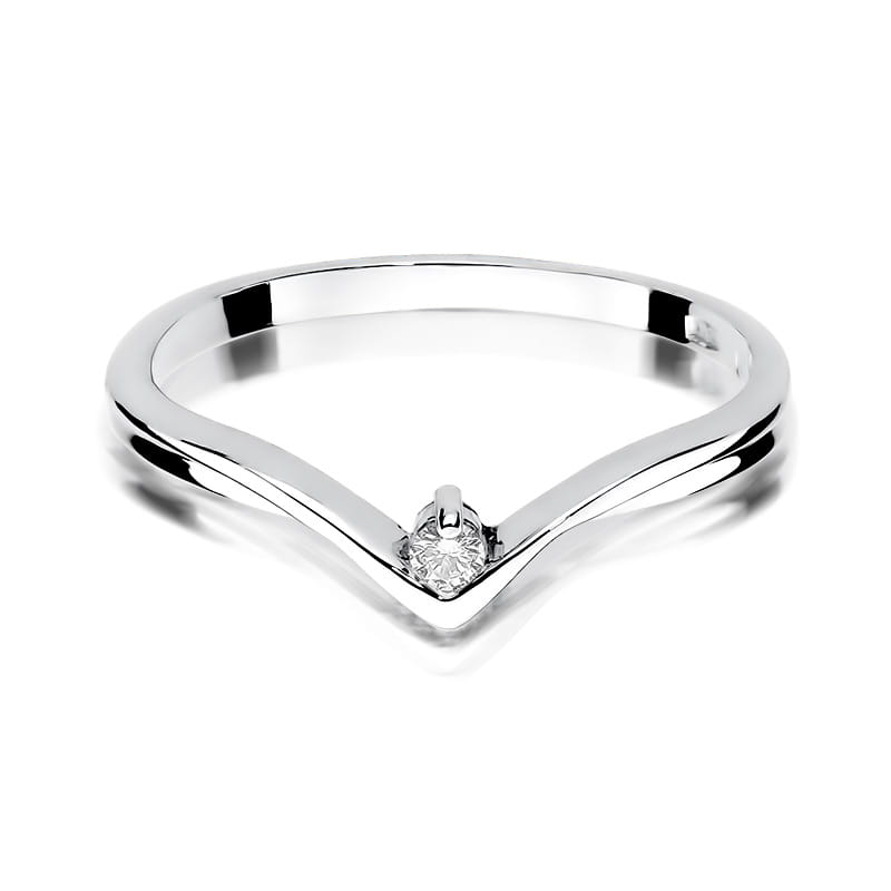 Pierścionek Diament 0,04ct białe złoto 2 04ct białe złoto Jubiler Kraków BigDIAMOND