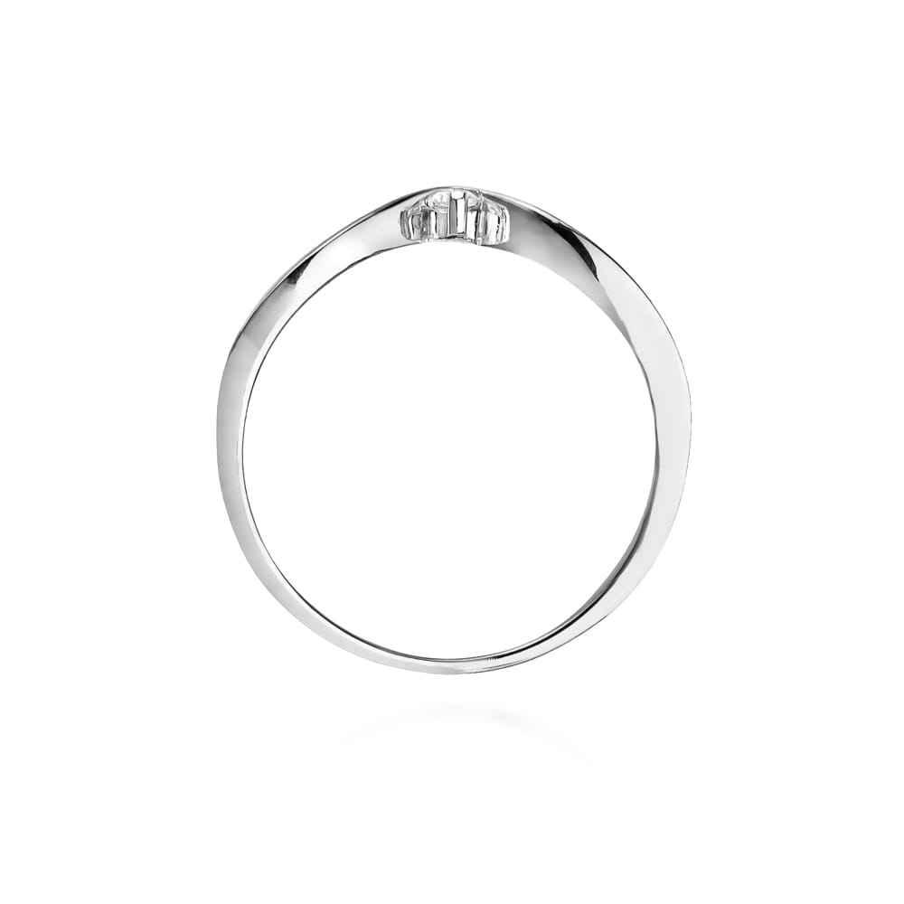 Pierścionek Diament 0,04ct białe złoto 3 Pierścionek Diament 0,04ct białe złoto - obrazek 3