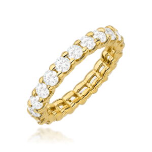 Pierścionek W0515 z diamentami żółte złoto Jubiler Kraków BigDIAMOND