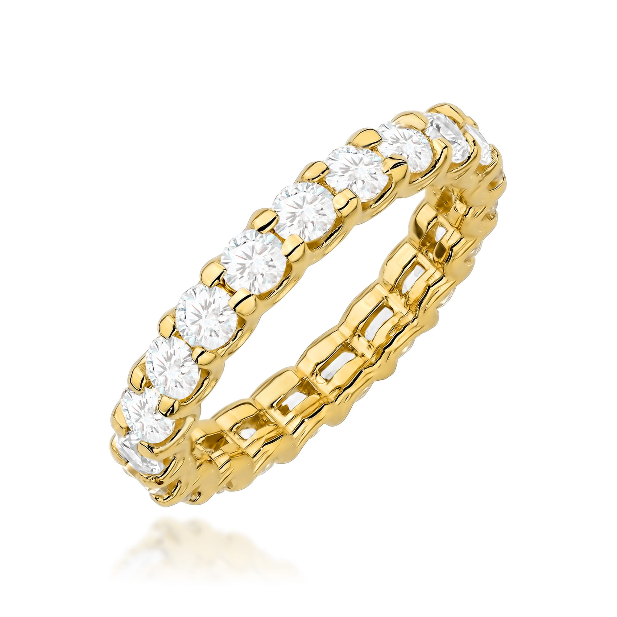 Pierścionek z diamentami żółte złoto 1 Pierścionek W0515 z diamentami żółte złoto Jubiler Kraków BigDIAMOND