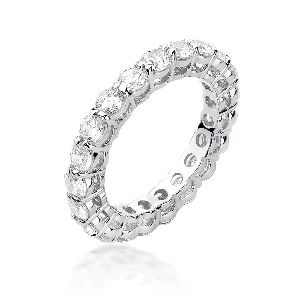 Pierścionek z diamentami białe złoto 1 Pierścionek W0519 z diamentami białe złoto Jubiler Kraków BigDIAMOND