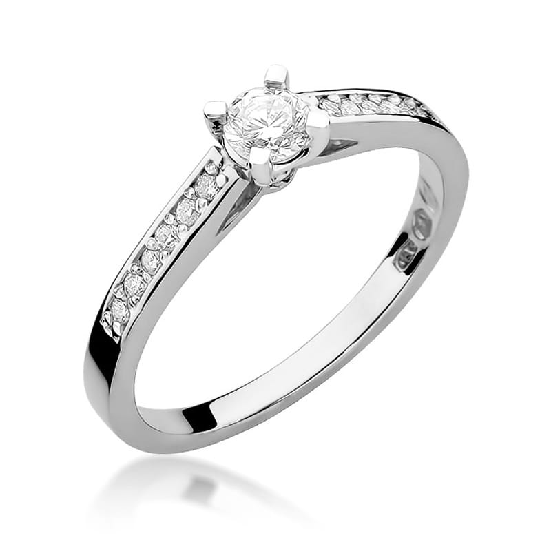 Pierścionek Diament 0,30ct białe złoto 1 Pierścionek W052 Diament 0