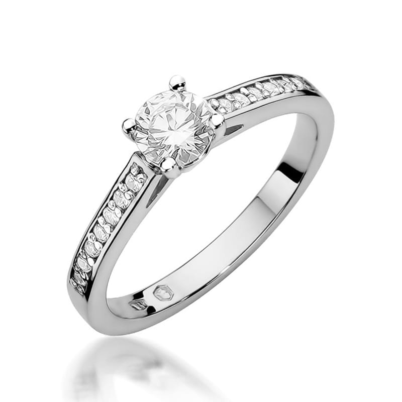 Pierścionek Diament 0,50ct białe złoto 1 Pierścionek W052 Diament 0