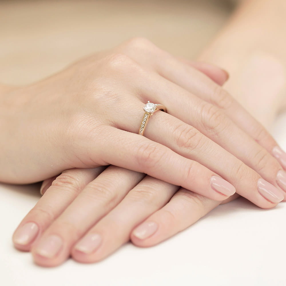 Pierścionek Diament 0,50ct żółte złoto 4 Pierścionek Diament 0,50ct żółte złoto - obrazek 4