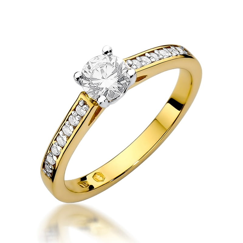 Pierścionek Diament 0,50ct żółte złoto 1 Pierścionek W052 Diament 0