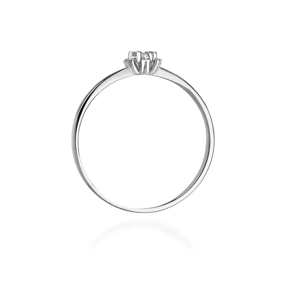 Pierścionek Diament 0,10ct białe złoto 3 Pierścionek Diament 0,10ct białe złoto - obrazek 3