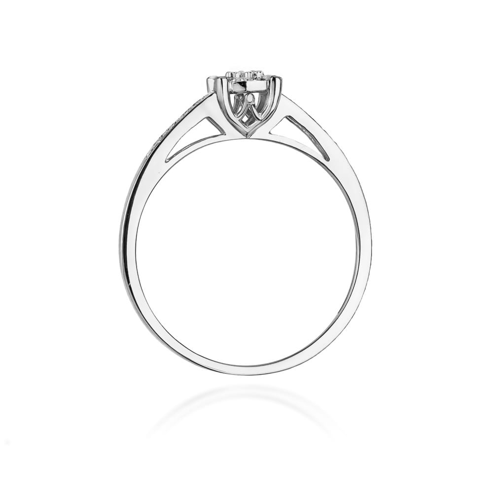 Pierścionek Diament 0,04ct białe złoto 3 Pierścionek Diament 0,04ct białe złoto - obrazek 3