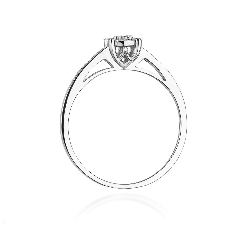 Pierścionek Diament 0,08ct białe złoto 3 Pierścionek Diament 0,08ct białe złoto - obrazek 3