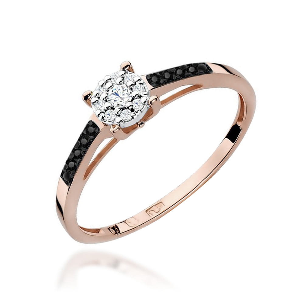 Pierścionek Diament 0,08ct różowe złoto 1 Pierścionek W055 Diament 0