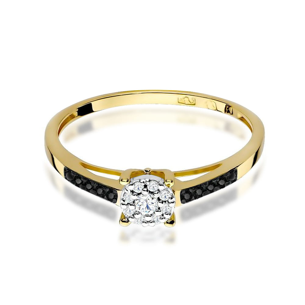 Pierścionek Diament 0,08ct żółte złoto 2 08ct żółte złoto Jubiler Kraków BigDIAMOND