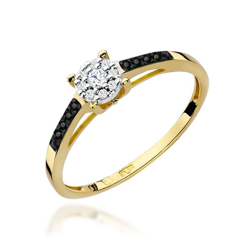 Pierścionek Diament 0,08ct żółte złoto 1 Pierścionek W055 Diament 0