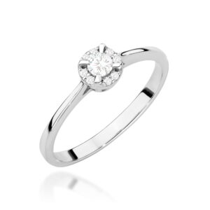 Pierścionek W0560 Diament 0.10ct białe złoto Jubiler Kraków BigDIAMOND