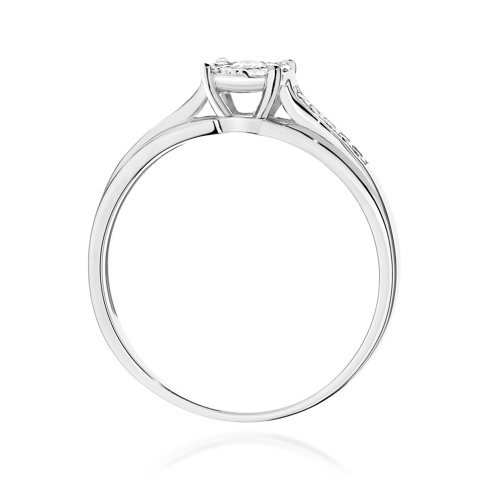 Pierścionek W0564 z diamentami białe złoto 3 Pierścionek W0564 z diamentami białe złoto - obrazek 3