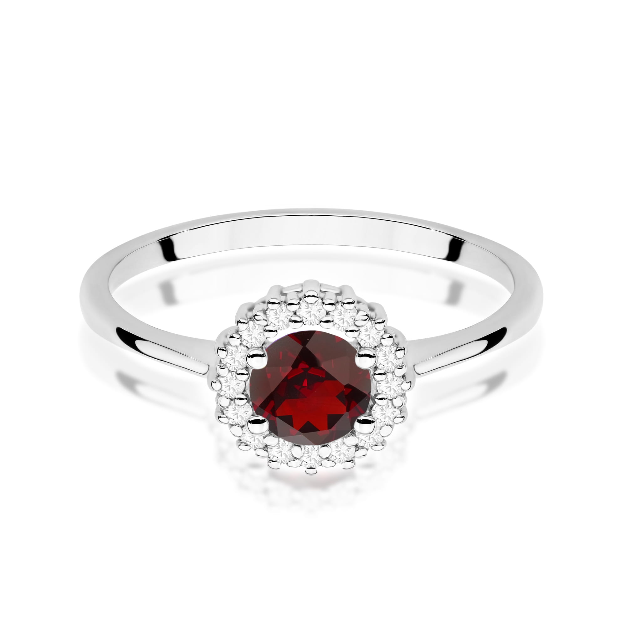 Pierścionek W0572 Granat 0,60ct białe złoto 2 60ct białe złoto Jubiler Kraków BigDIAMOND