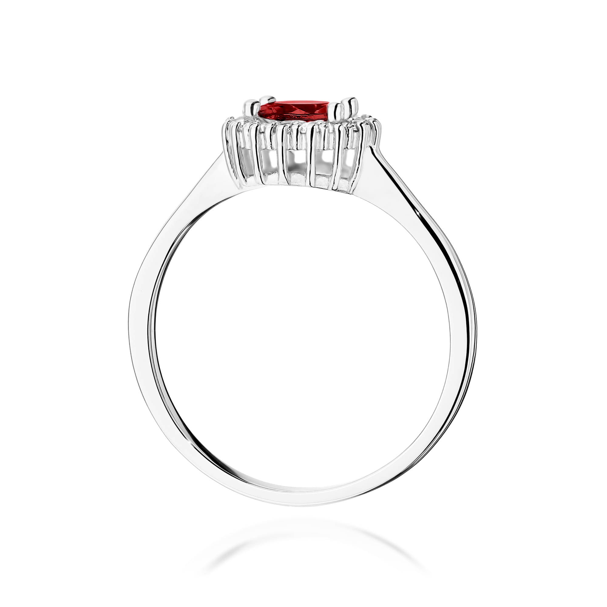 Pierścionek W0572 Granat 0,60ct białe złoto 3 Pierścionek W0572 Granat 0,60ct białe złoto - obrazek 3