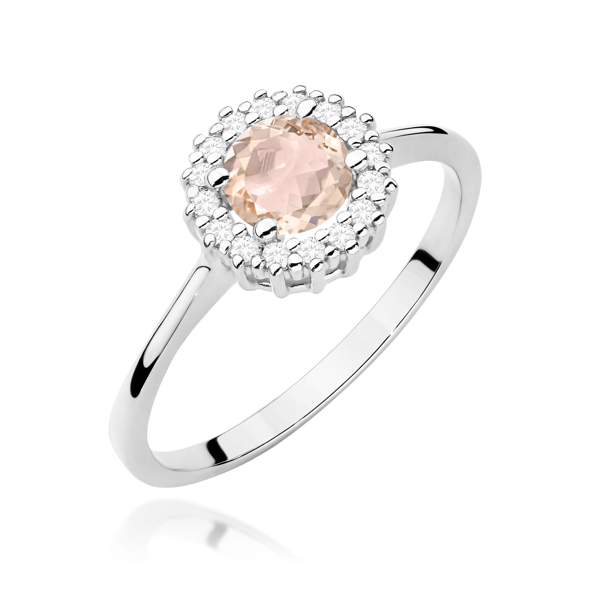 Pierścionek Morganit 0,40ct białe złoto 1 Pierścionek W0572 Morganit 0