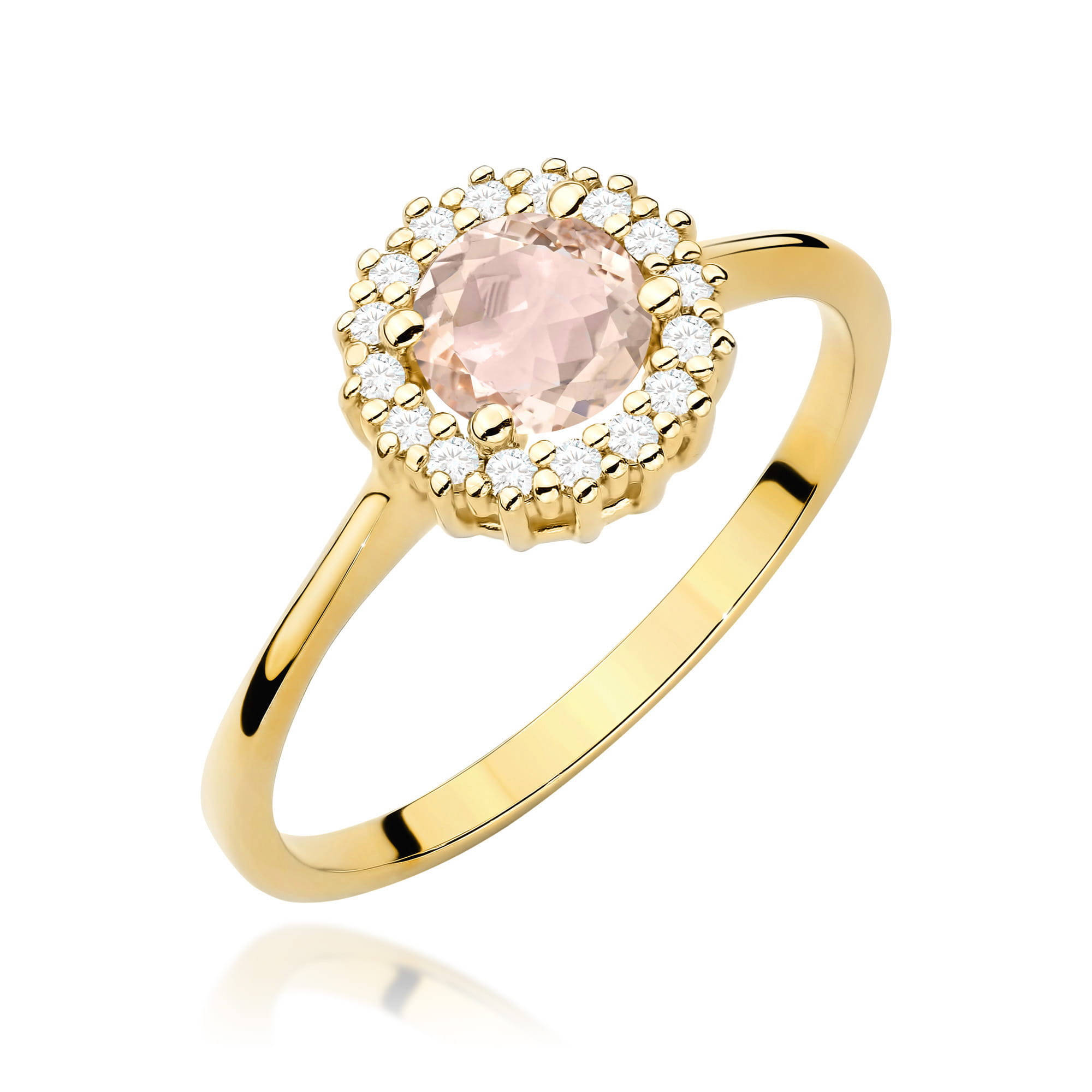 Pierścionek Morganit 0,40ct żółte złoto 1 Pierścionek W0572 Morganit 0