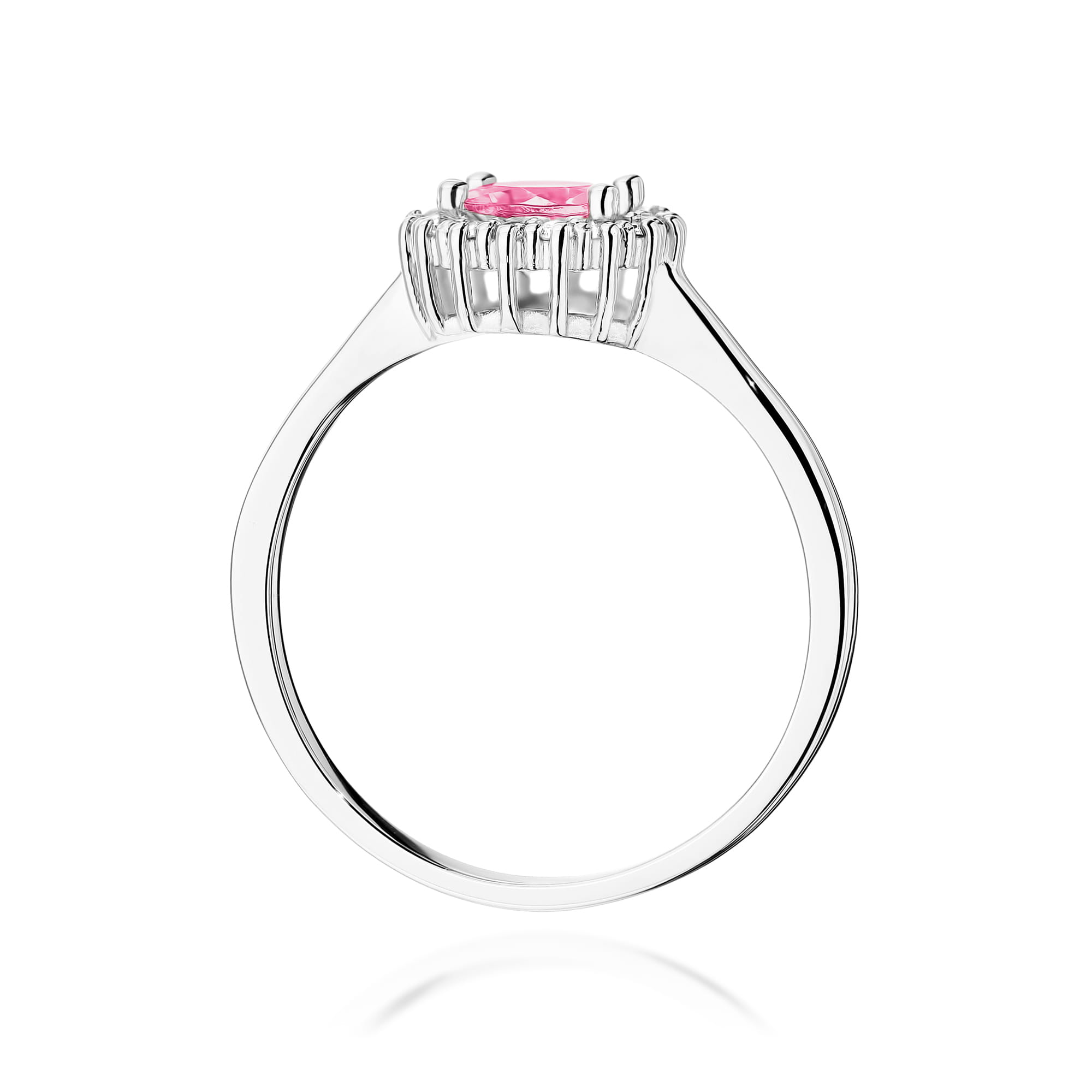 Pierścionek Różowy Topaz 0,60ct białe złoto 3 Pierścionek Różowy Topaz 0,60ct białe złoto - obrazek 3