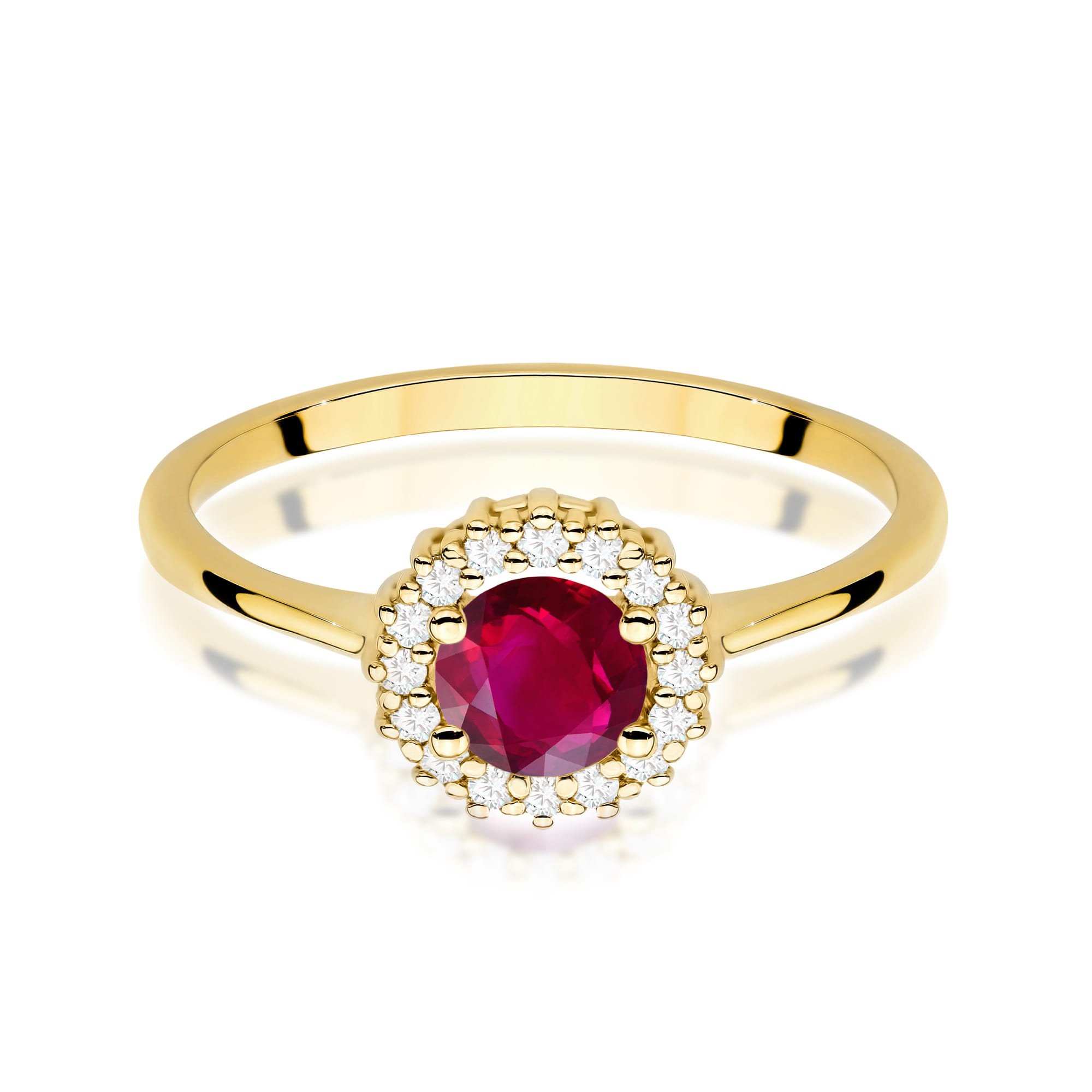Pierścionek Rubin 0,60ct żółte złoto 2 60ct żółte złoto Jubiler Kraków BigDIAMOND