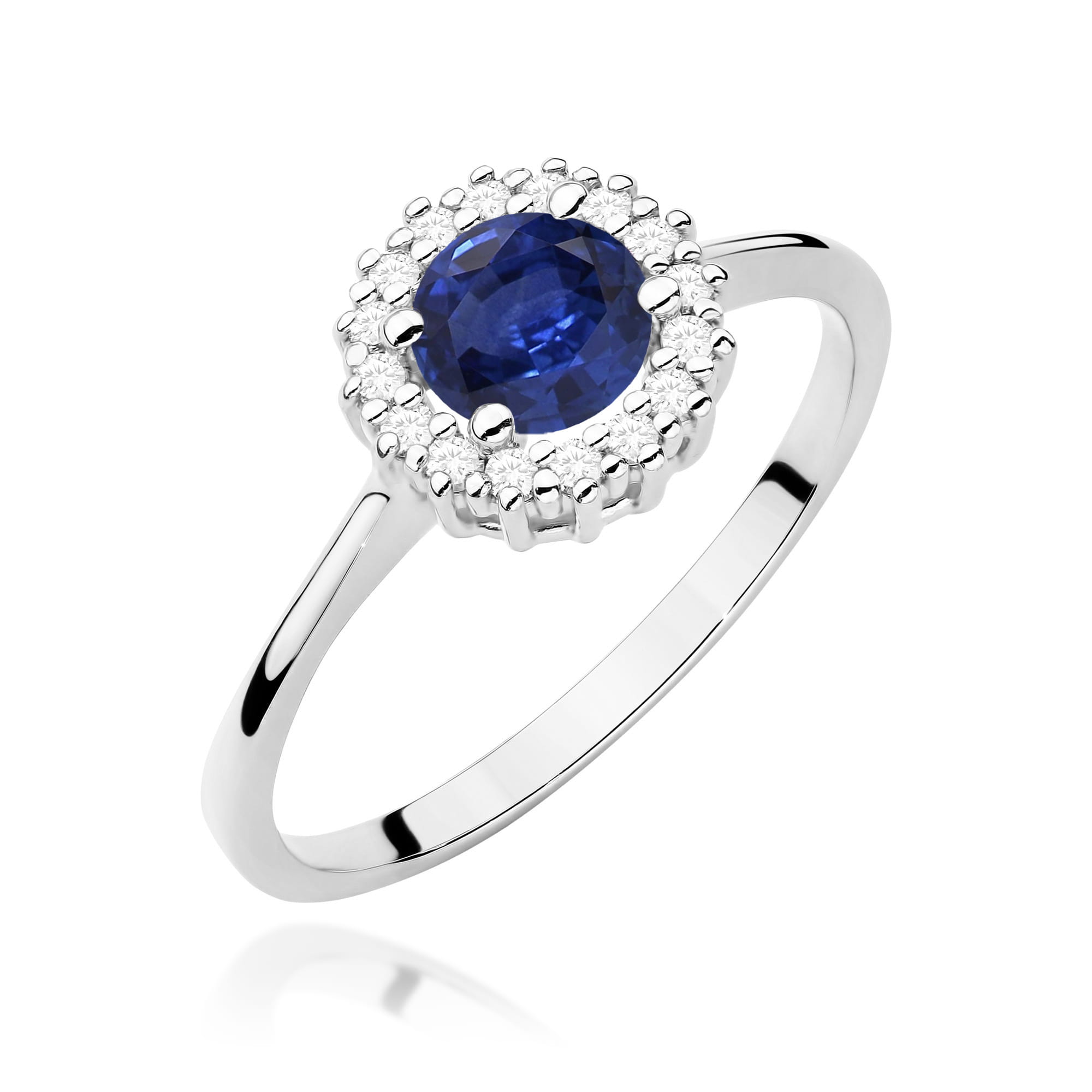 Pierścionek Szafir 0,50ct białe złoto 1 Pierścionek W0572 Szafir 0