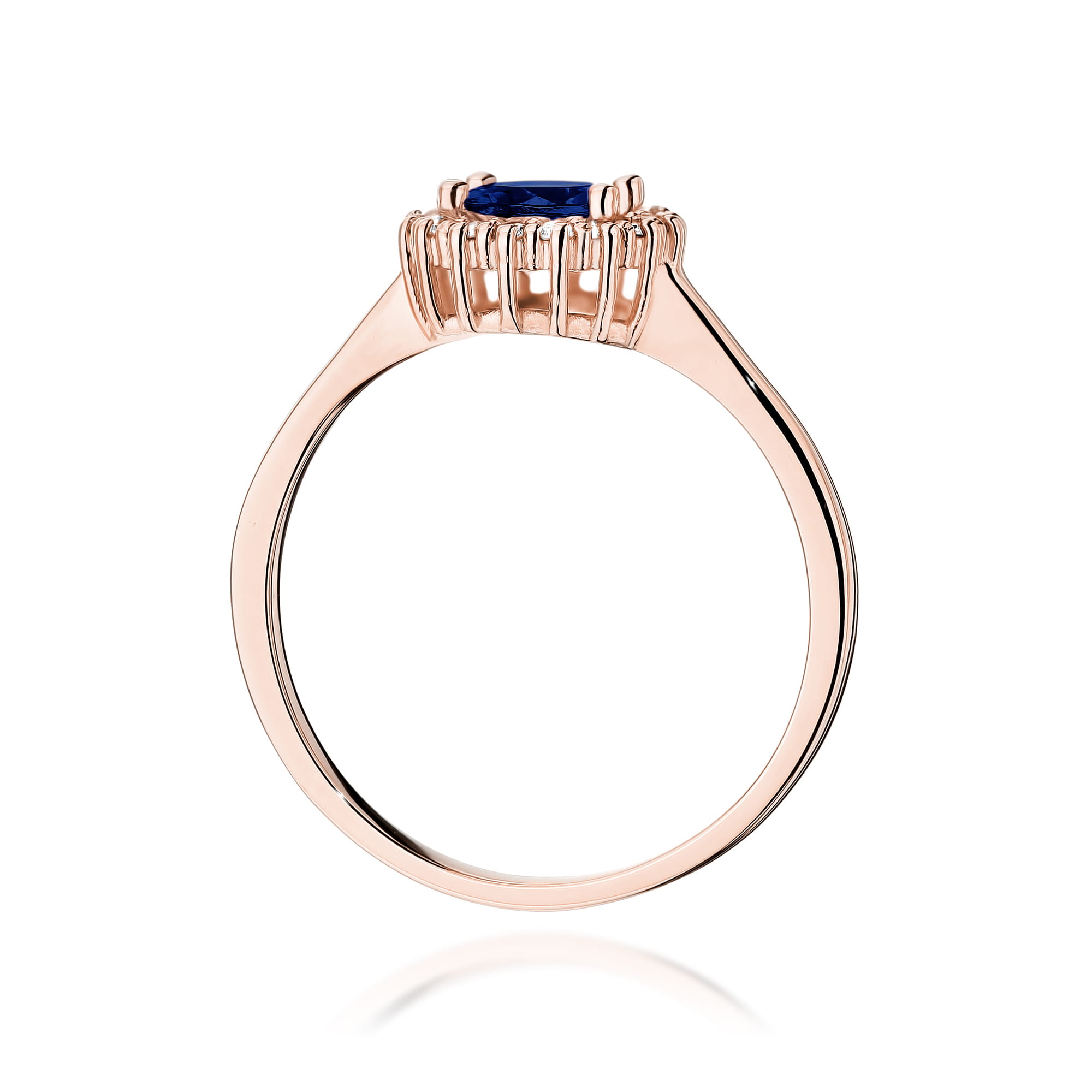 Pierścionek W0572 Szafir 0,50ct różowe złoto 3 Pierścionek W0572 Szafir 0,50ct różowe złoto - obrazek 3