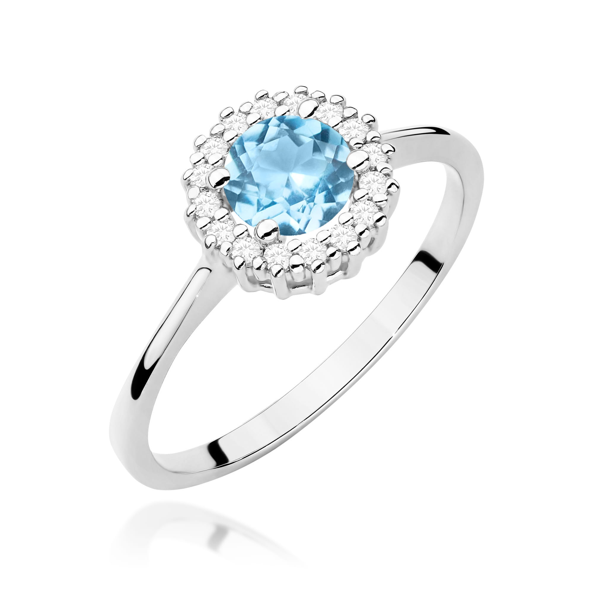 Pierścionek Topaz 0,50ct białe złoto 1 Pierścionek W0572 Topaz 0