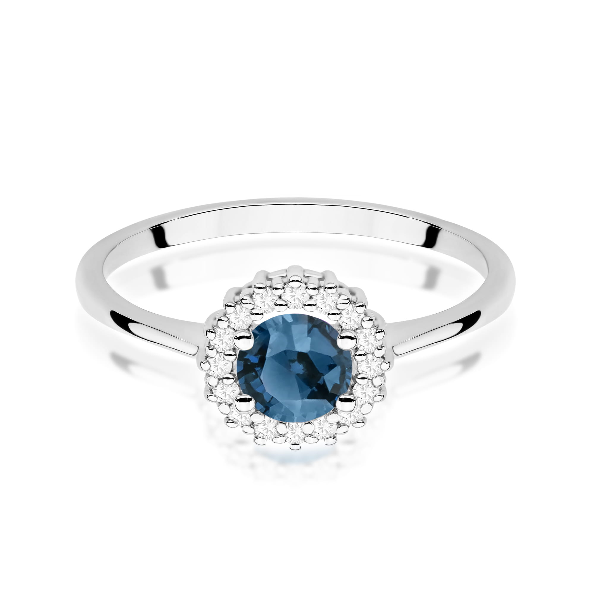 Pierścionek Topaz London Blue 0,50ct białe złoto 2 50ct białe złoto Jubiler Kraków BigDIAMOND