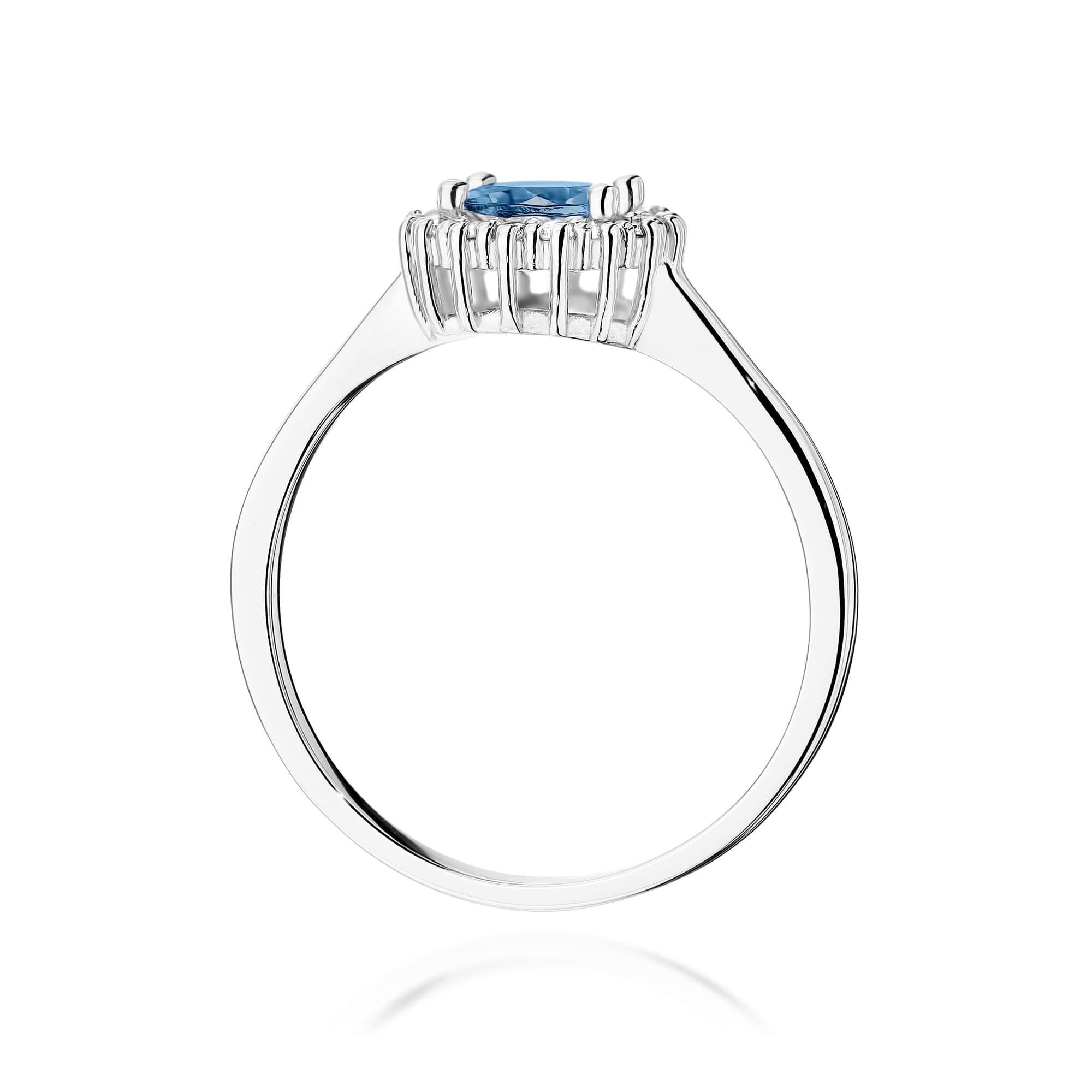 Pierścionek Topaz London Blue 0,50ct białe złoto 3 Pierścionek Topaz London Blue 0,50ct białe złoto - obrazek 3