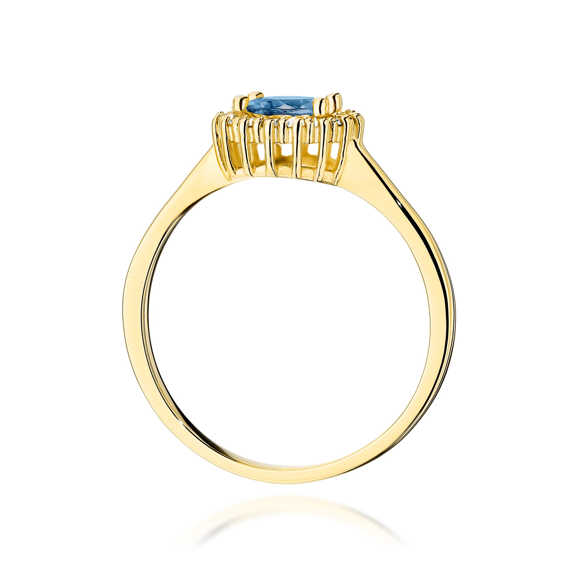 Pierścionek Topaz London Blue 0,50ct żółte złoto 3 Pierścionek Topaz London Blue 0,50ct żółte złoto - obrazek 3