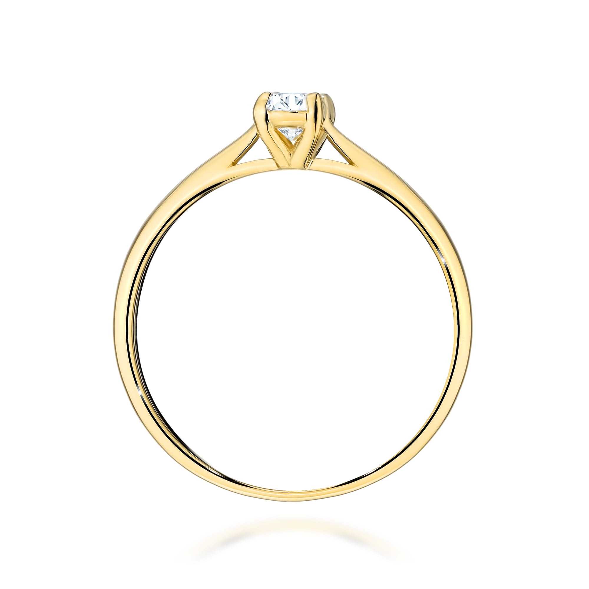 Pierścionek Diament 0,30ct żółte złoto 3 Pierścionek Diament 0,30ct żółte złoto - obrazek 3