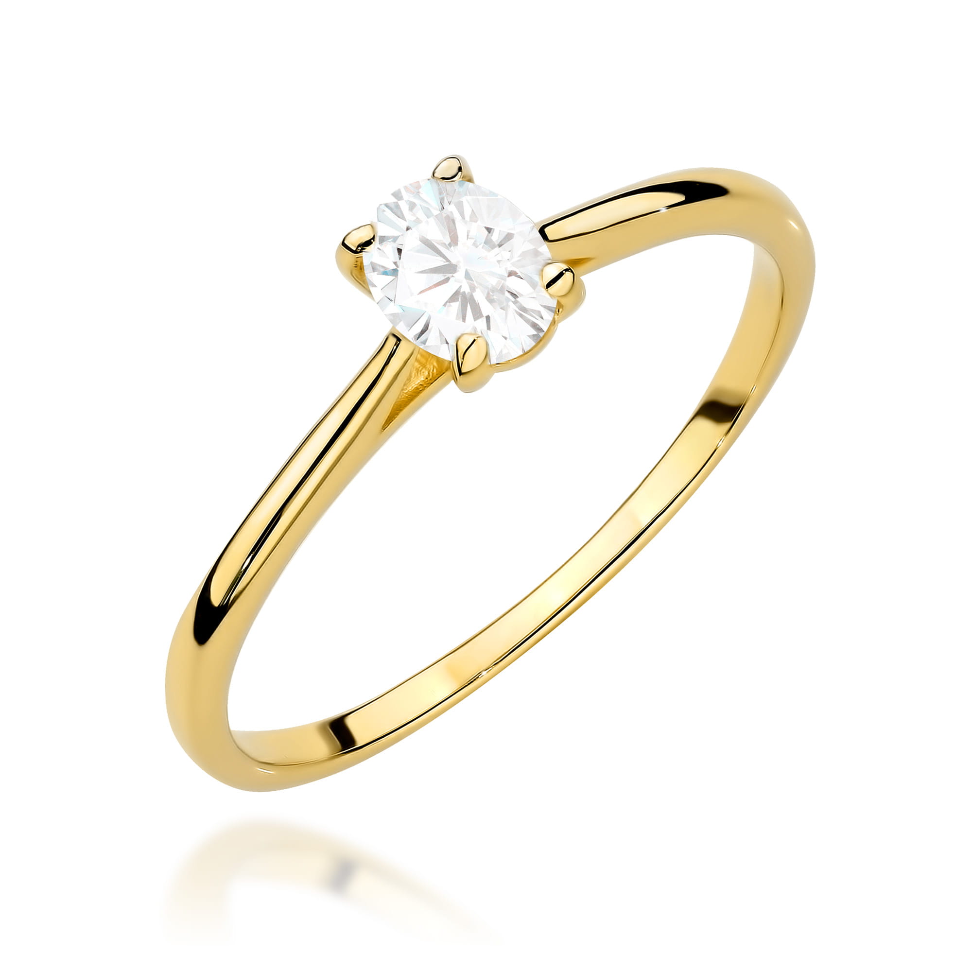 Pierścionek Diament 0,30ct żółte złoto 1 Pierścionek W0581 Diament 0