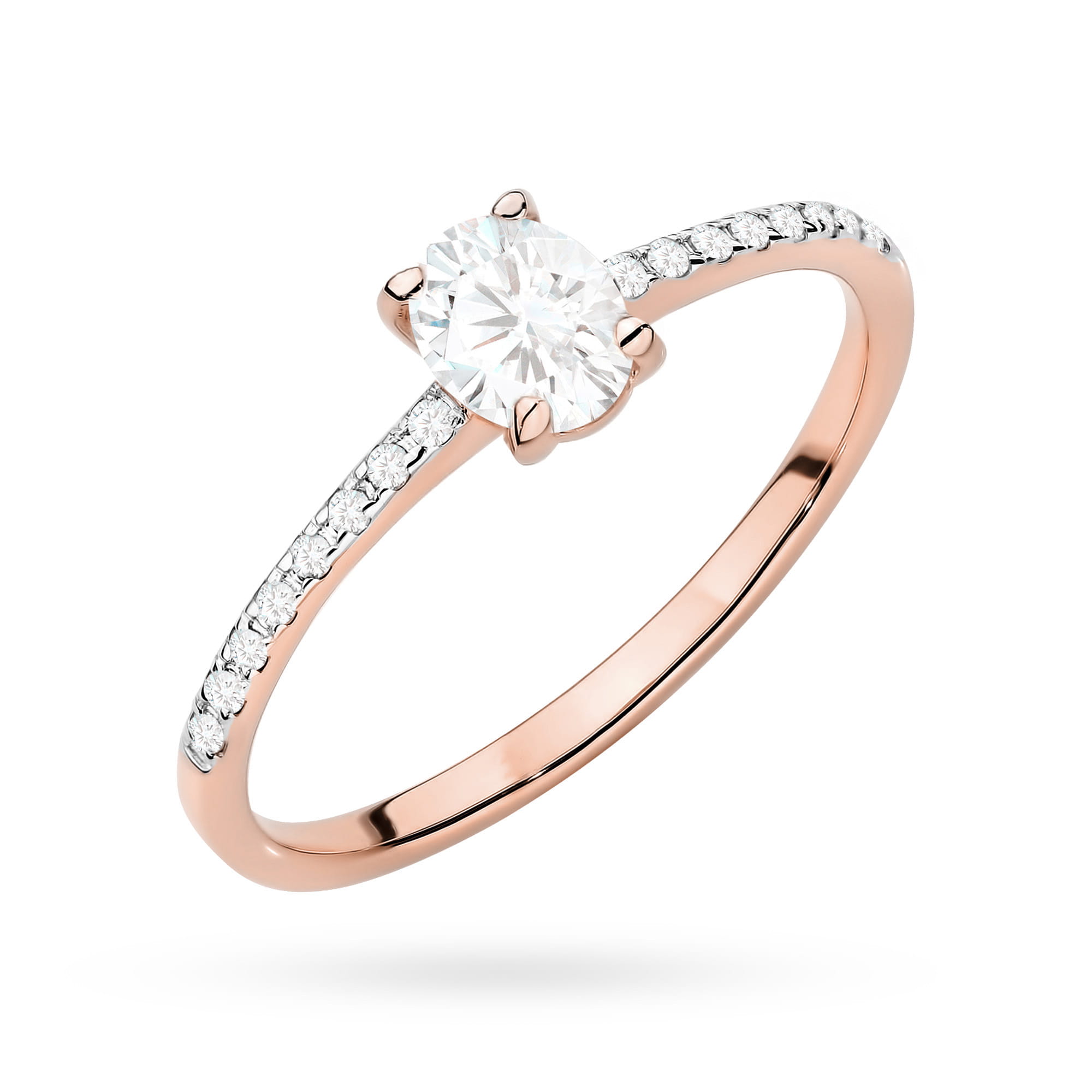 Pierścionek Diament 0,30ct różowe złoto 1 Pierścionek W0582 Diament 0