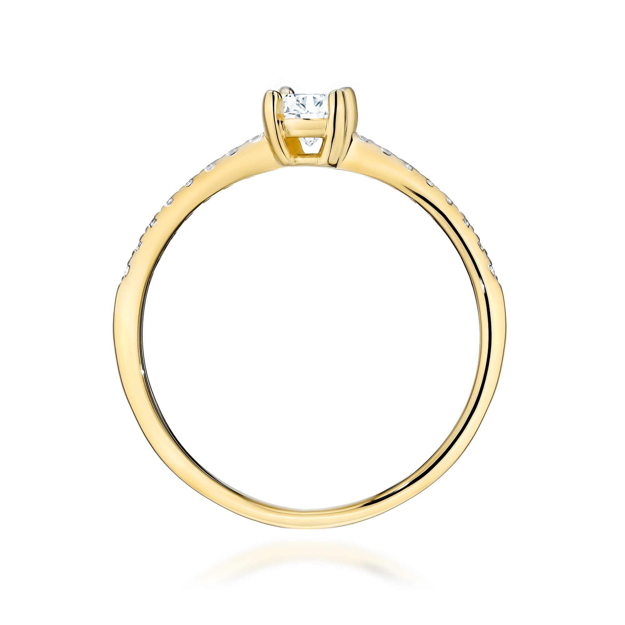 Pierścionek Diament 0,30ct żółte złoto 3 Pierścionek Diament 0,30ct żółte złoto - obrazek 3