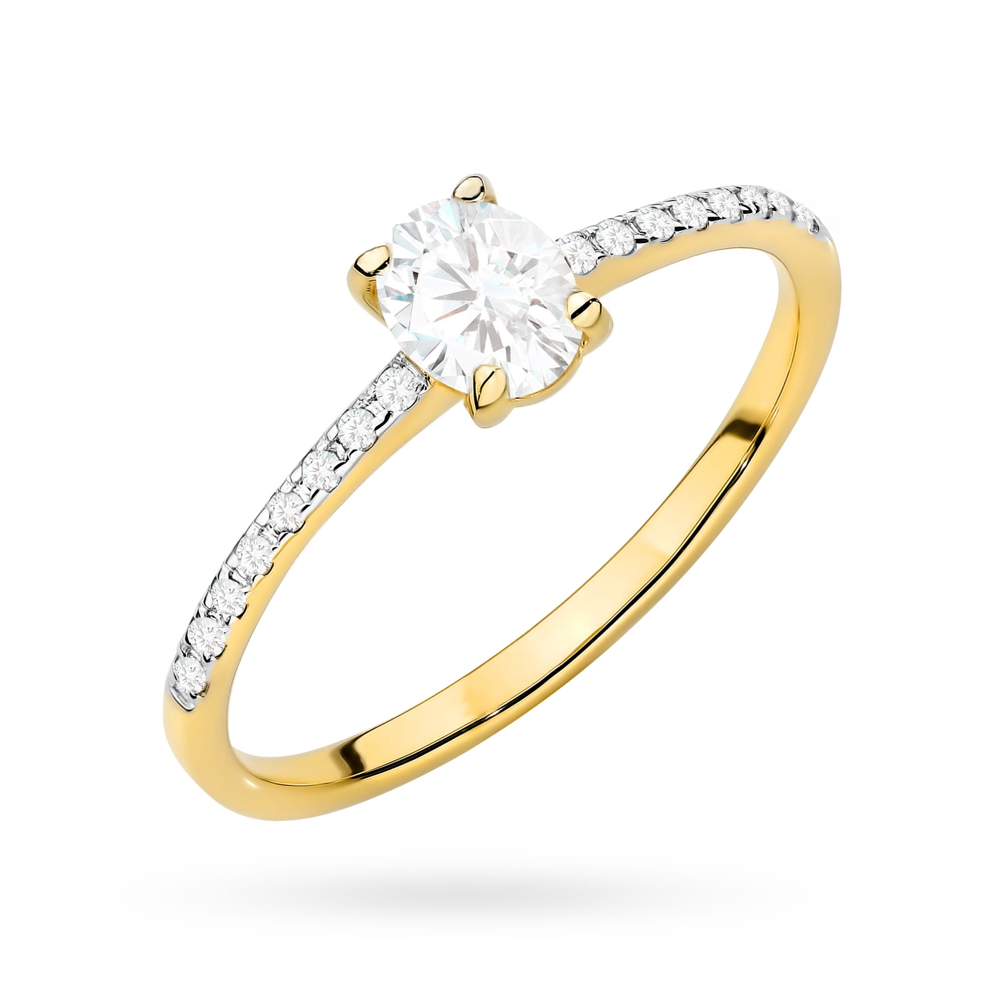 Pierścionek Diament 0,30ct żółte złoto 1 Pierścionek W0582 Diament 0