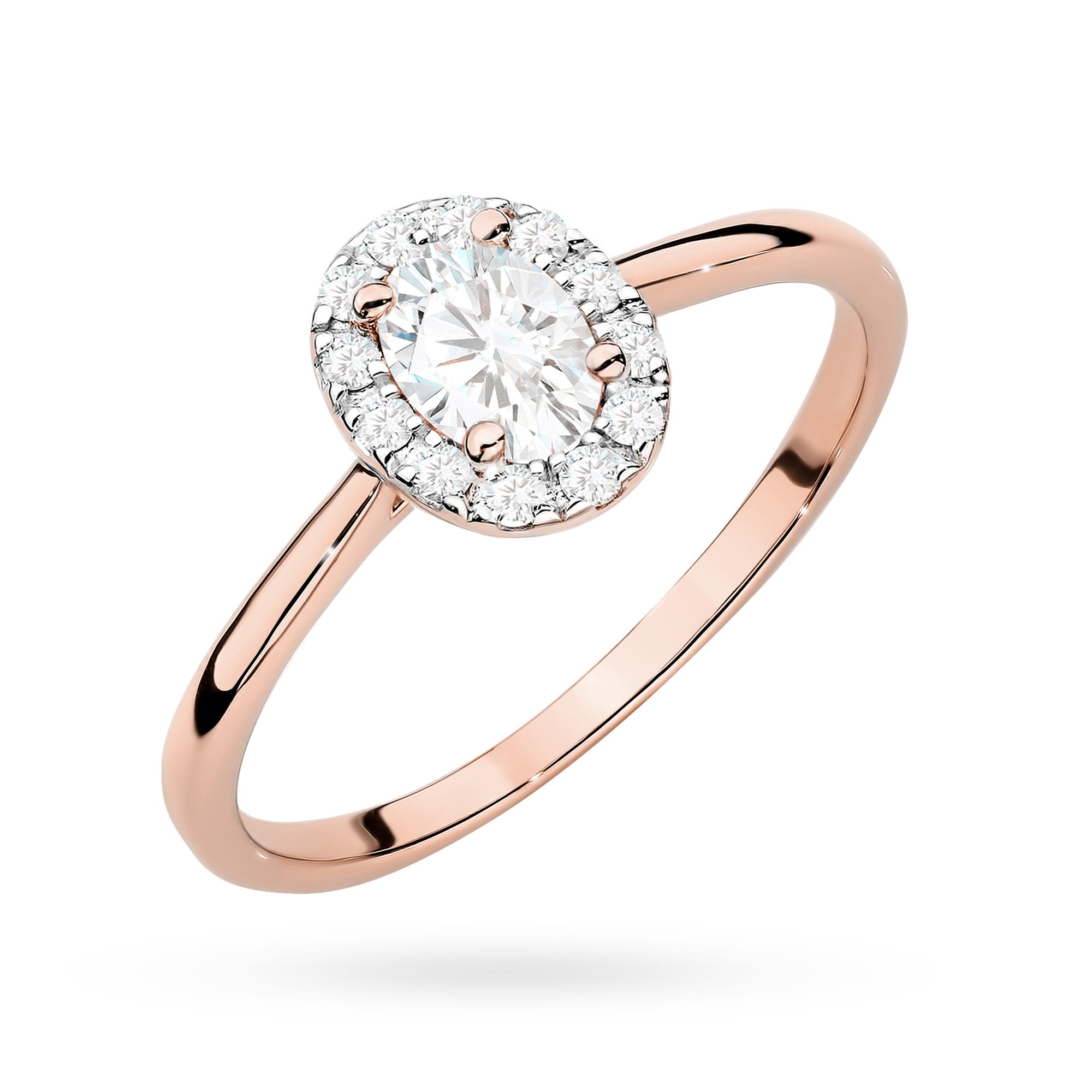 Pierścionek Diament 0,30ct różowe złoto 1 Pierścionek W0583 Diament 0