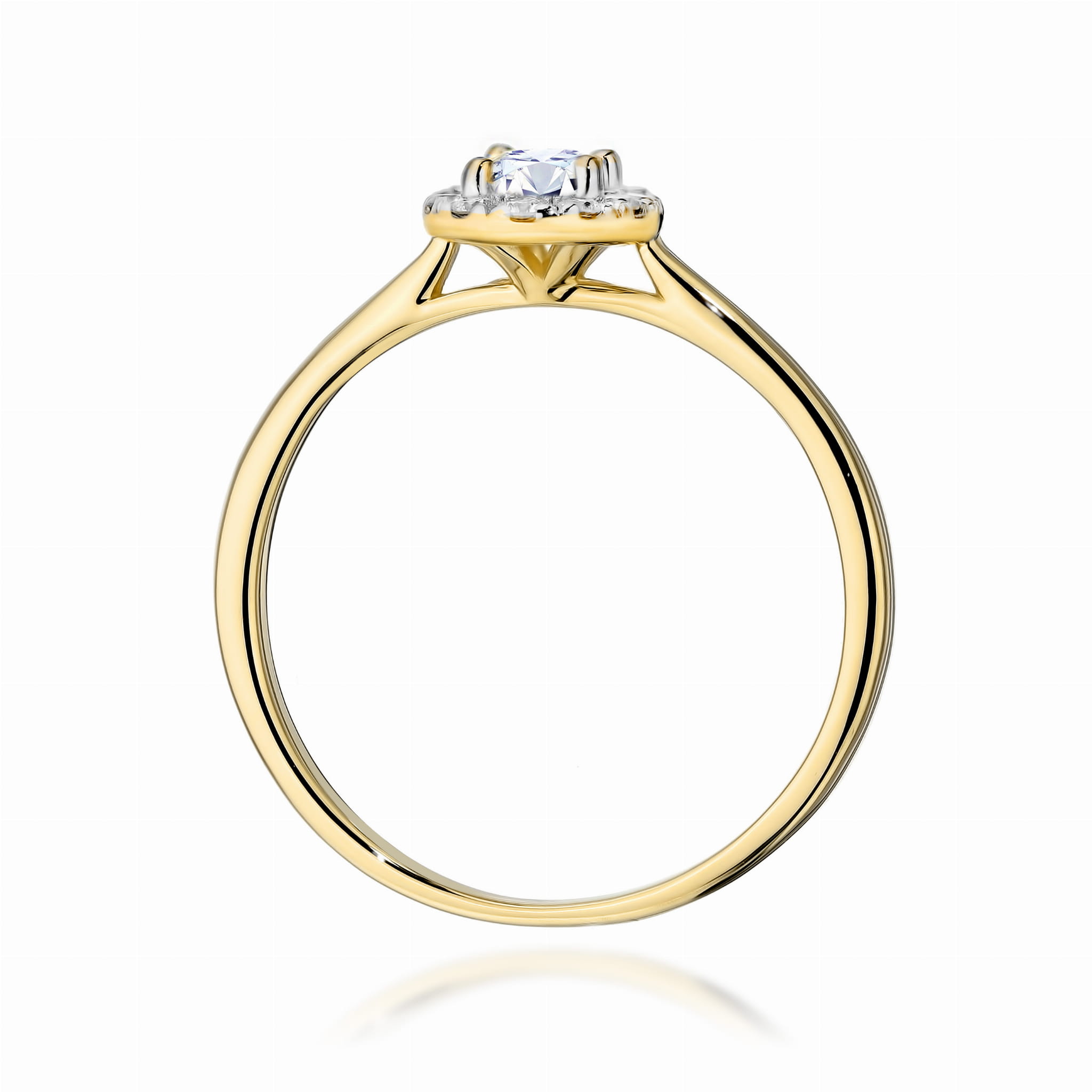 Pierścionek Diament 0,30ct żółte złoto 3 Pierścionek Diament 0,30ct żółte złoto - obrazek 3