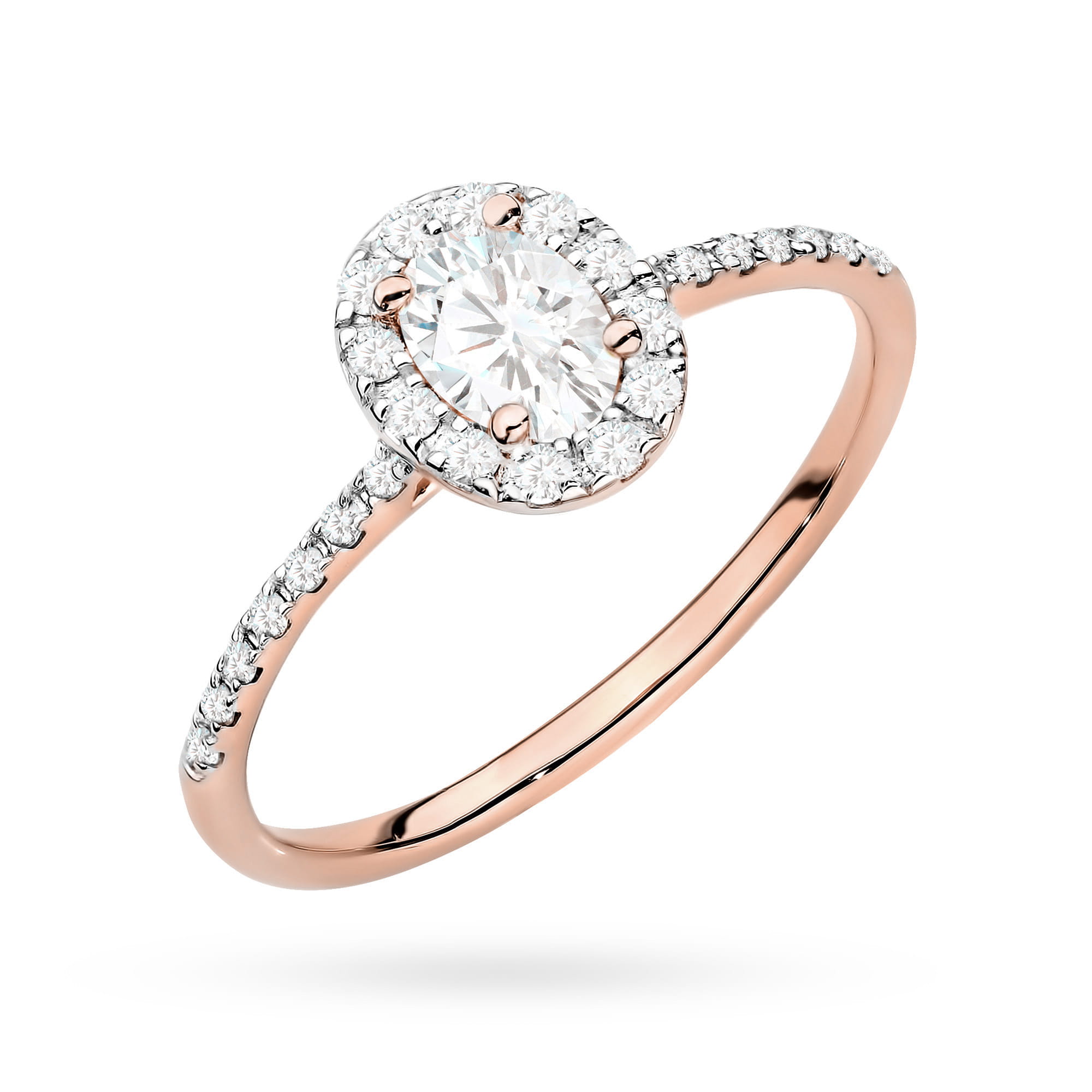 Pierścionek Diament 0,30ct różowe złoto 1 Pierścionek W0584 Diament 0