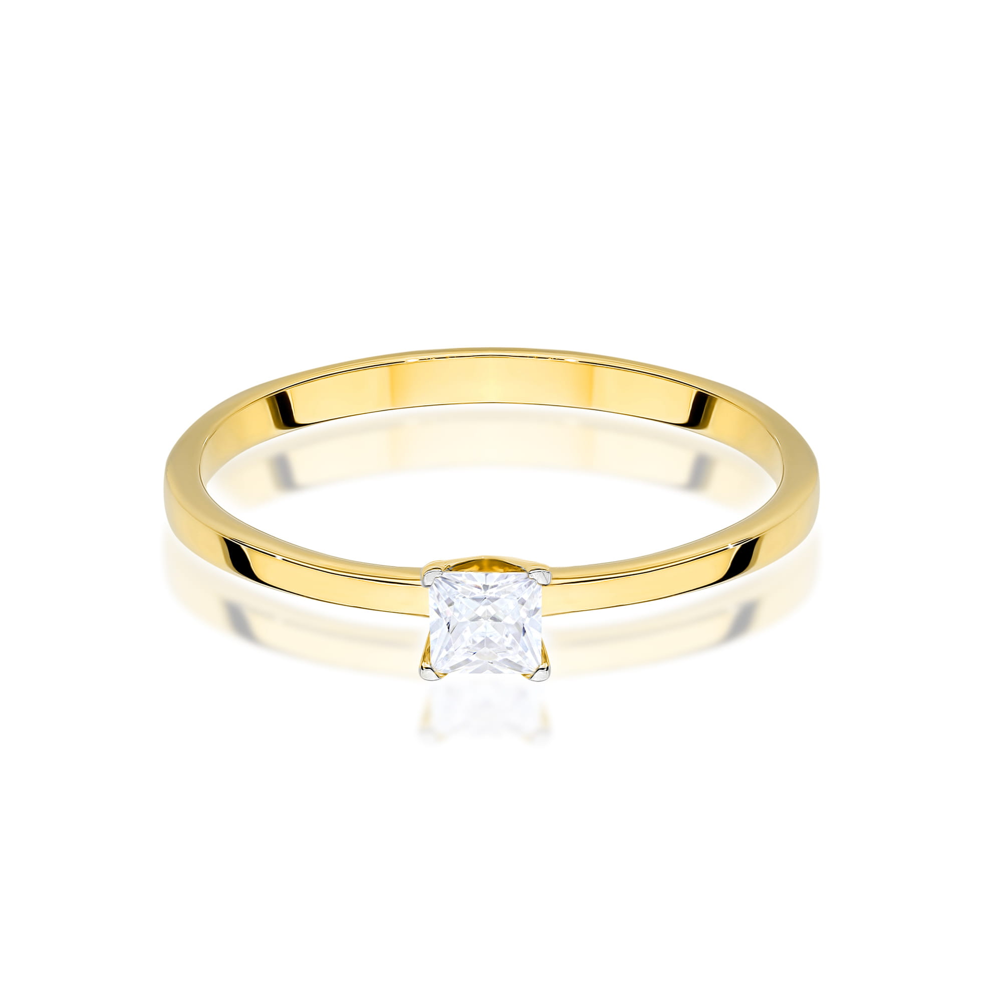 Pierścionek Diament 0,15ct żółte złoto 2 15ct żółte złoto Jubiler Kraków BigDIAMOND