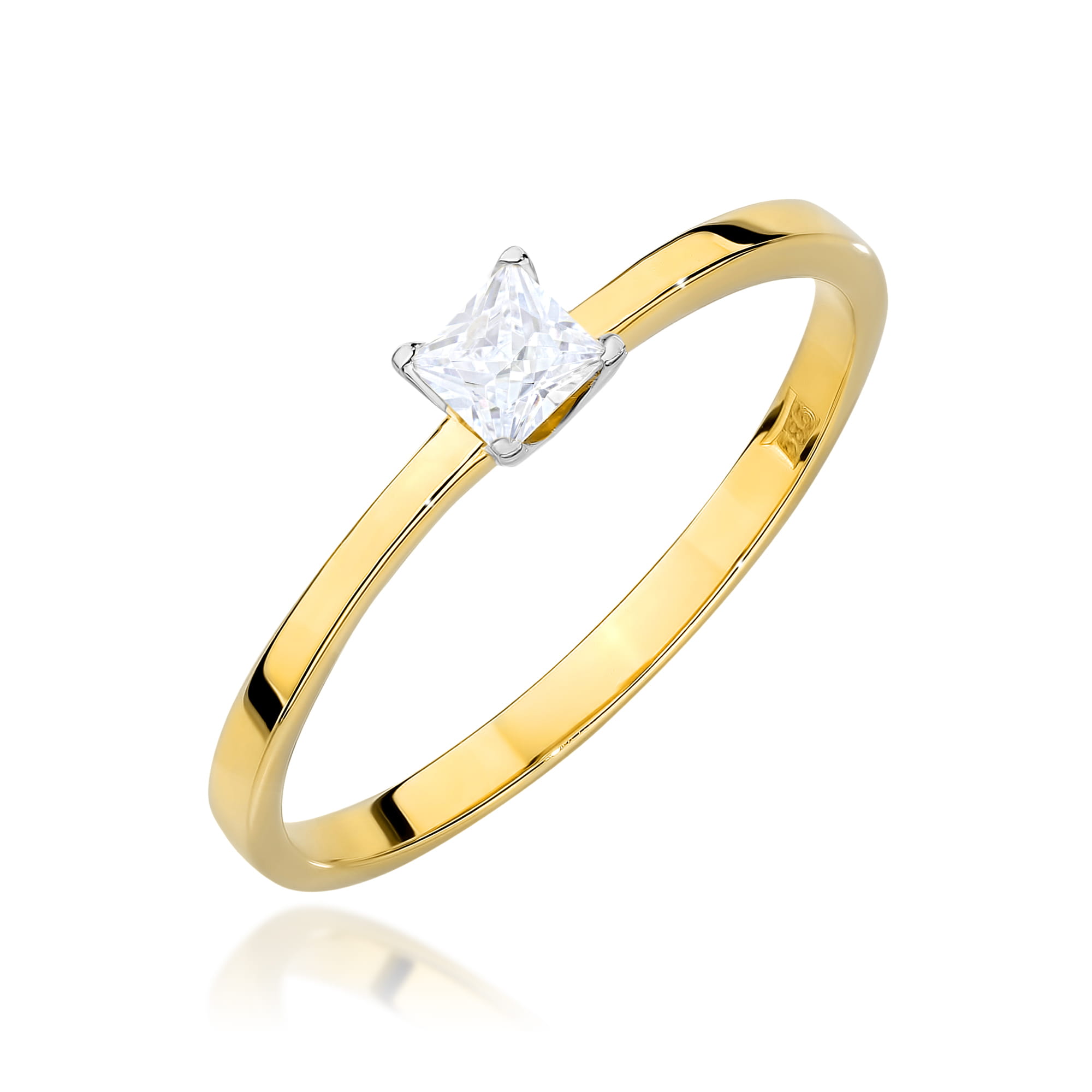 Pierścionek Diament 0,15ct żółte złoto 1 Pierścionek W0586 Diament 0