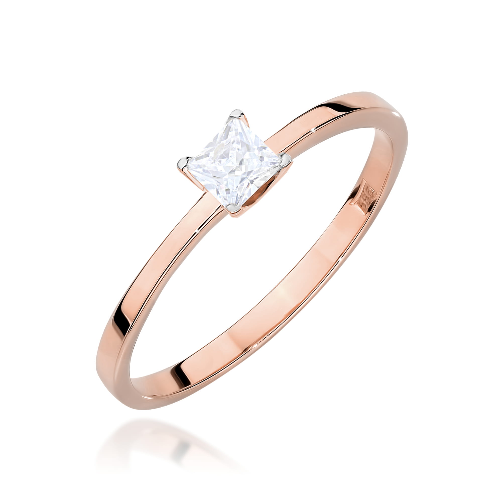 Pierścionek Diament 0,30ct różowe złoto 1 Pierścionek W0587 Diament 0