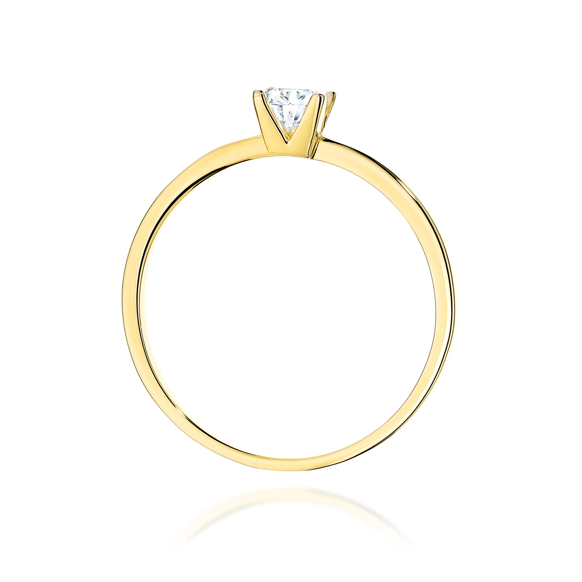 Pierścionek Diament 0,30ct żółte złoto 3 Pierścionek Diament 0,30ct żółte złoto - obrazek 3